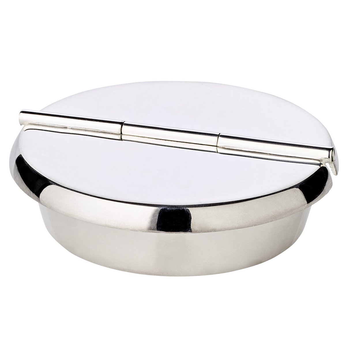 EDZARD opvouwbare asbak Ashburn, zwaar verzilverd, diameter 10 cm, 2 opbergbakken