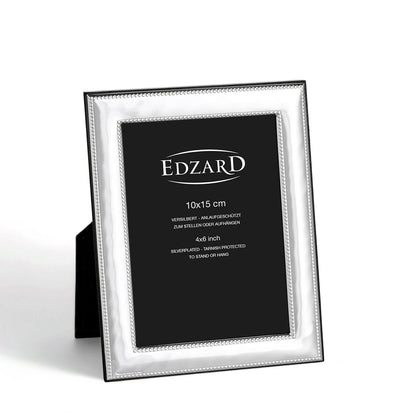Montella fotolijst (10x15 cm), elegant verzilverd, aanslagvrij, met houten decor achterkant