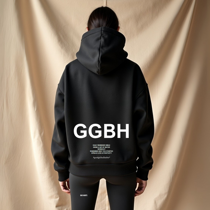 Hoodie met rits "GGBH" - mintgreen