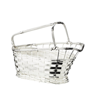 EDZARD wijnmand, rode wijnmand, verzilverd, aanslagbestendig, lengte 24 cm