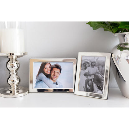 EDZARD set van 2 fotolijsten Salerno voor foto 10 x 15 cm, edel verzilverd, aanslagbestendig