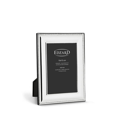 EDZARD Novara fotolijst voor foto's 10 x 15 cm, verzilverd, aanslagvast, met 2 hangers