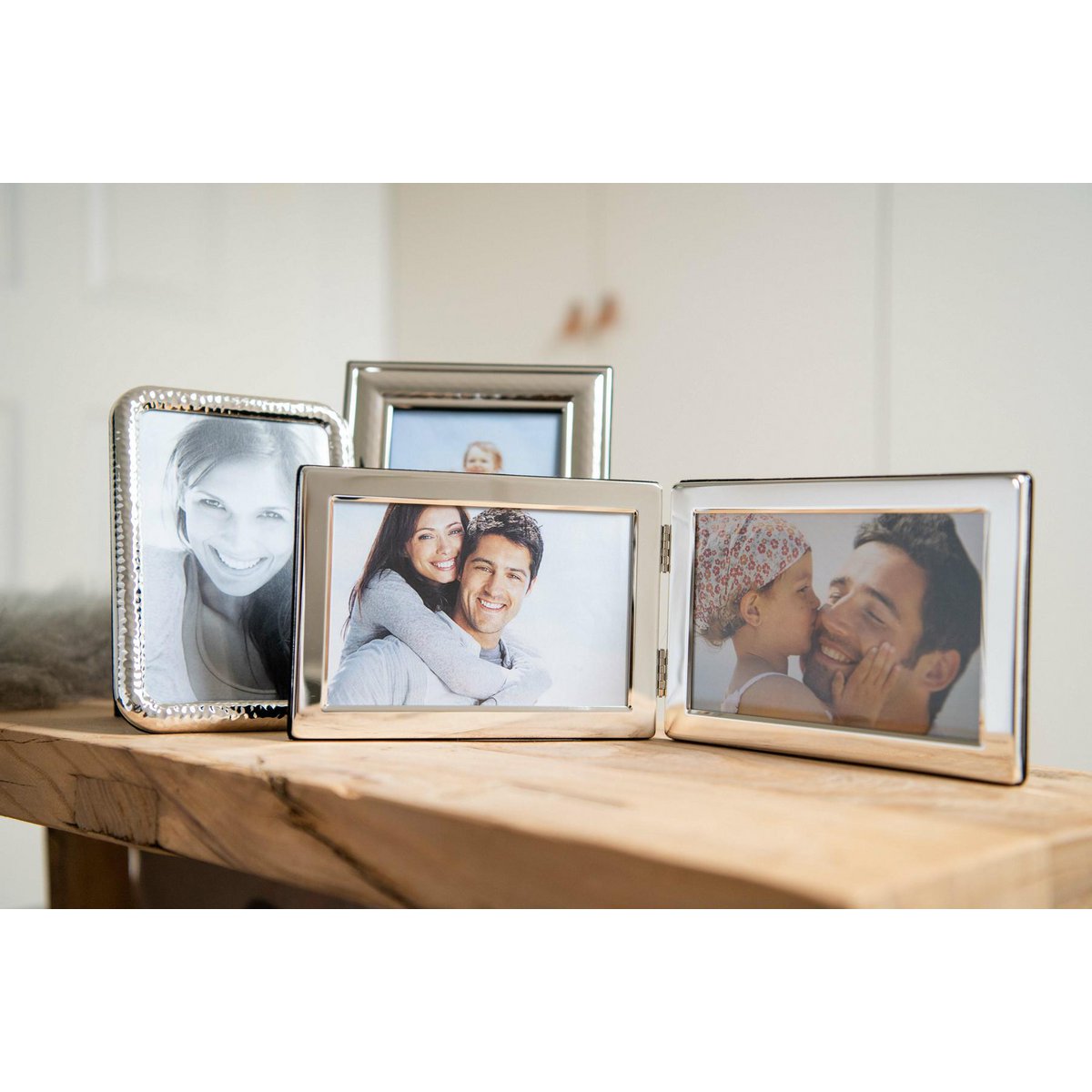 EDZARD fotolijst Urbino voor foto 10 x 15 cm, edel verzilverd, aanslag beschermd, met 2 hangers