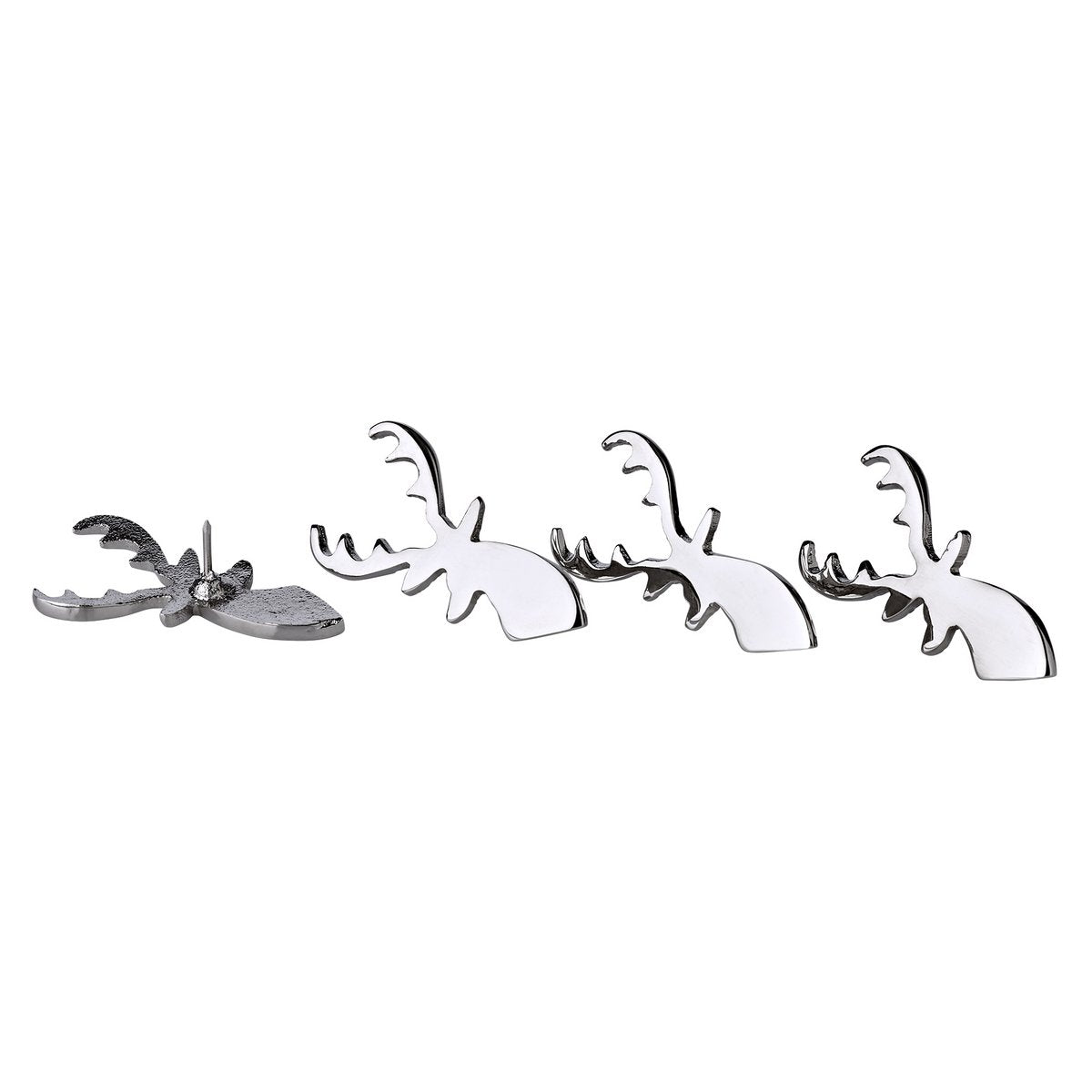 Set van 4 kandelaars Risa (hoogte 7 cm), kandelaar, aluminium