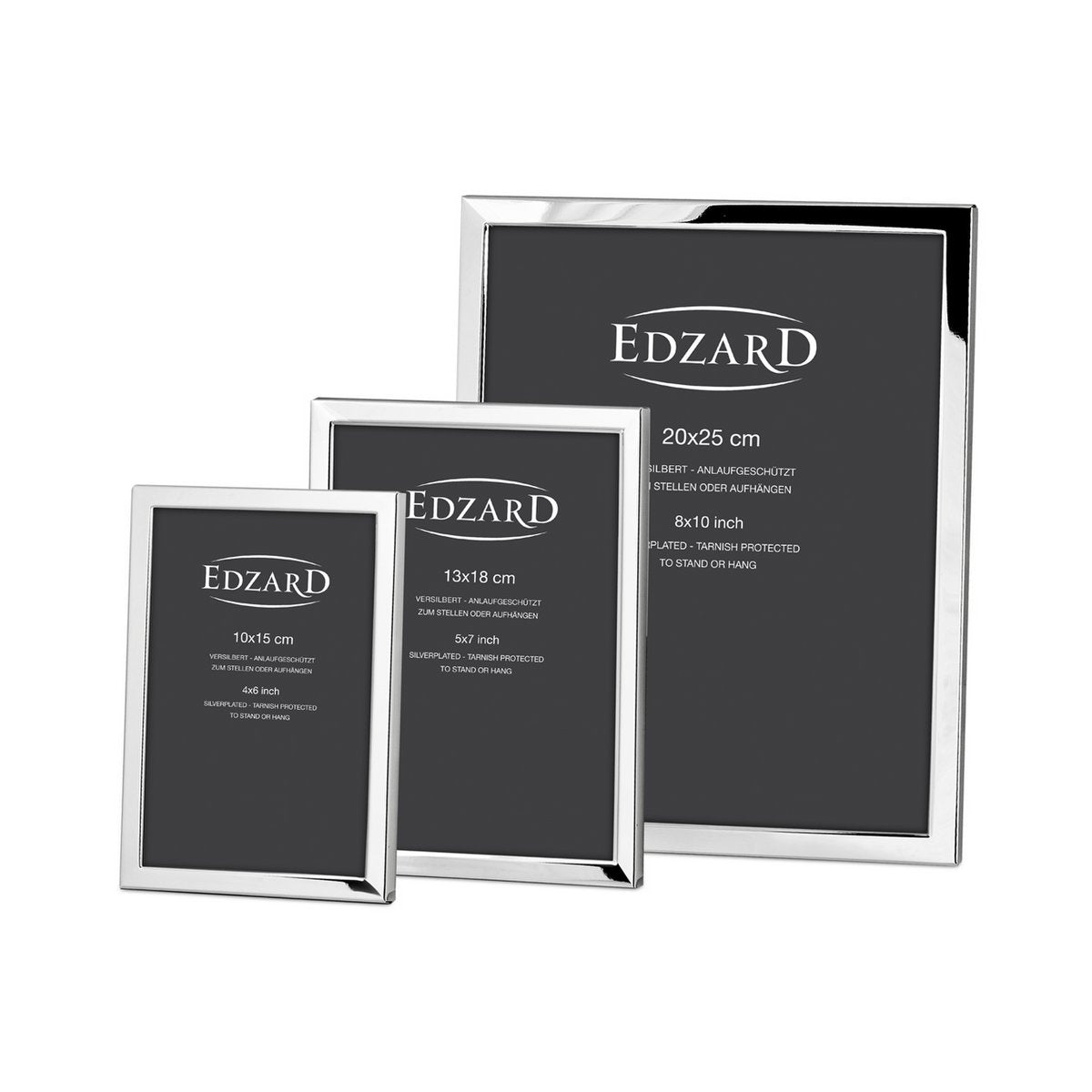 EDZARD fotolijst Bergamo, voor foto 10 x 15 cm, verzilverd, aanslagbestendig