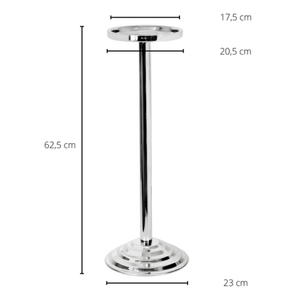 EDZARD champagnekoeler standaard, Olbia standaard voor koeler, hoogglans RVS, hoogte 62