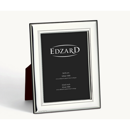 Velletri fotolijst (9x13 cm), elegant verzilverd, aanslagvrij, met houten decor achterkant