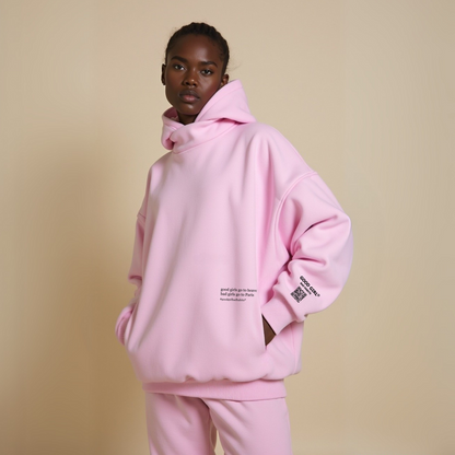 Hoodie "SLECHTE MEISJES GAAN NAAR PARIJS" - Beige
