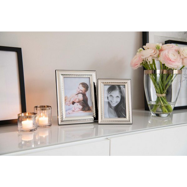 EDZARD Vaas Charlotte, mondgeblazen kristalglas met platina rand, hoogte 24 cm, diameter 19 cm