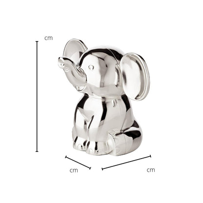 EDZARD spaarpot spaarpot olifant, hoogte 11 cm, edel verzilverd, aanslagbestendig
