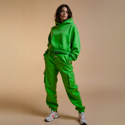 Crop hoodie "TWINTIG JAAR VANAF NU" - Wit