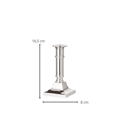 EDZARD kandelaar Kent kandelaar, verzilverd, aanslagbestendig, hoogte 16 cm