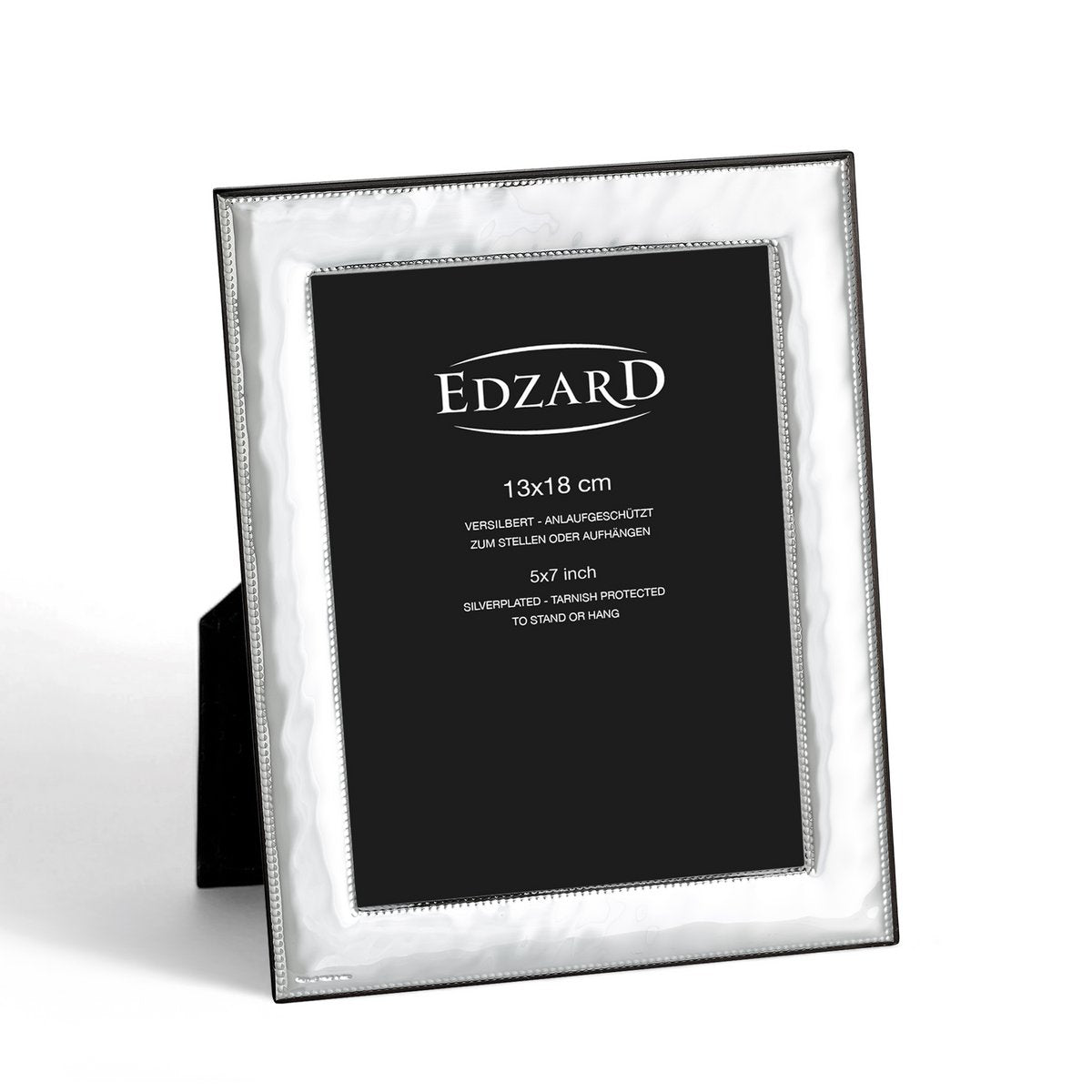 Montella fotolijst (13x18 cm), elegant verzilverd, aanslagvrij, met houten decor achterkant
