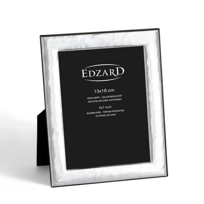 Montella fotolijst (13x18 cm), elegant verzilverd, aanslagvrij, met houten decor achterkant