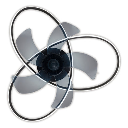 Het moderne LED -plafondlicht "Leccio" inclusief ventilator, nachtlichtfunctie, dim- en lichttemperatuurinstelling is uitgerust met stevig geïnstalleerde LED's en heeft een geschatte Øvon 58 cm.