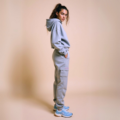 Crop hoodie "TWINTIG JAAR VANAF NU" - Wit