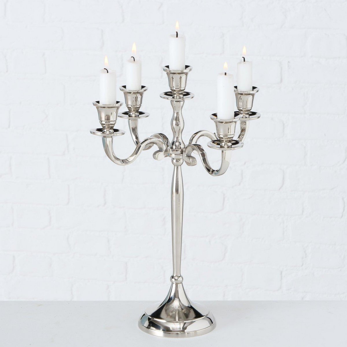 Boltze Home Kandelaar zilver 27x38cm