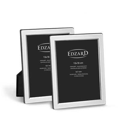 EDZARD set van 2 fotolijsten Salerno voor foto 13 x 18 cm, verzilverd, aanslagbestendig