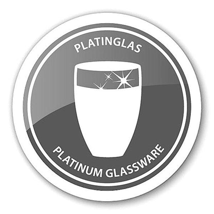 EDZARD Vaas Charlotte, mondgeblazen kristalglas met platina rand, hoogte 24 cm, diameter 19 cm