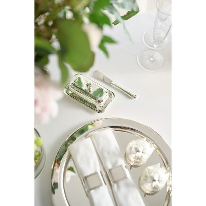 EDZARD botermes draad, klassiek design, nobel verzilverd, lengte 15 cm
