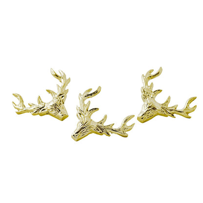 Kaarspin goud eland set van 3 4,5 cm