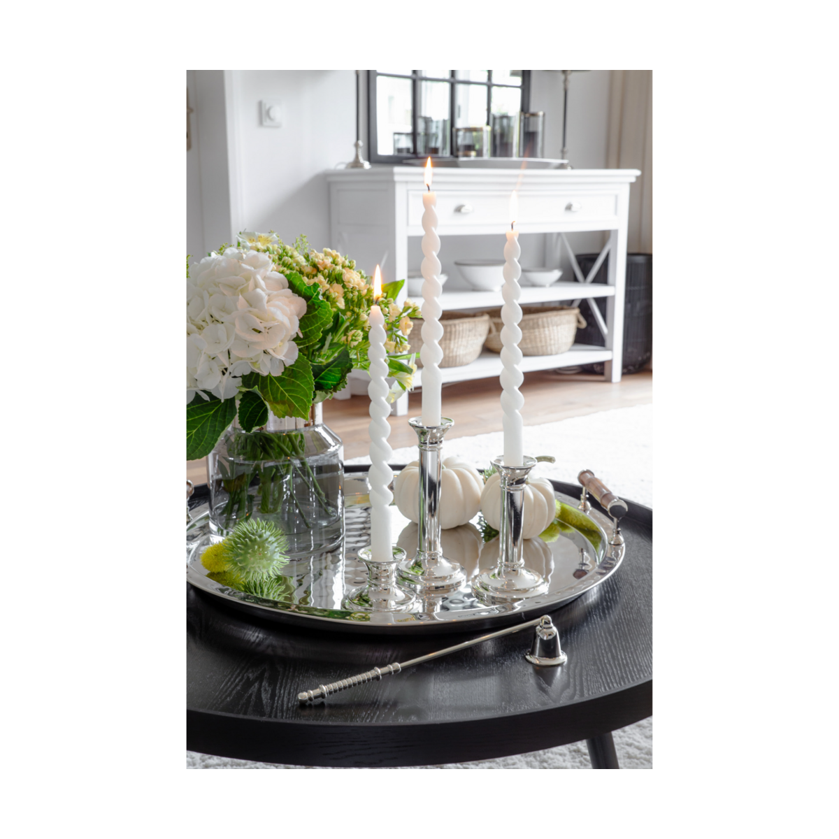EDZARD Vaas Gabi (Ø 17 cm, hoogte 19 cm), donker, mondgeblazen kristalglas met platina rand