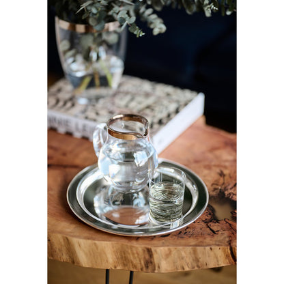 EDZARD kan Olivia, mondgeblazen kristalglas met platina rand, hoogte 16 cm, inhoud 1,0 liter