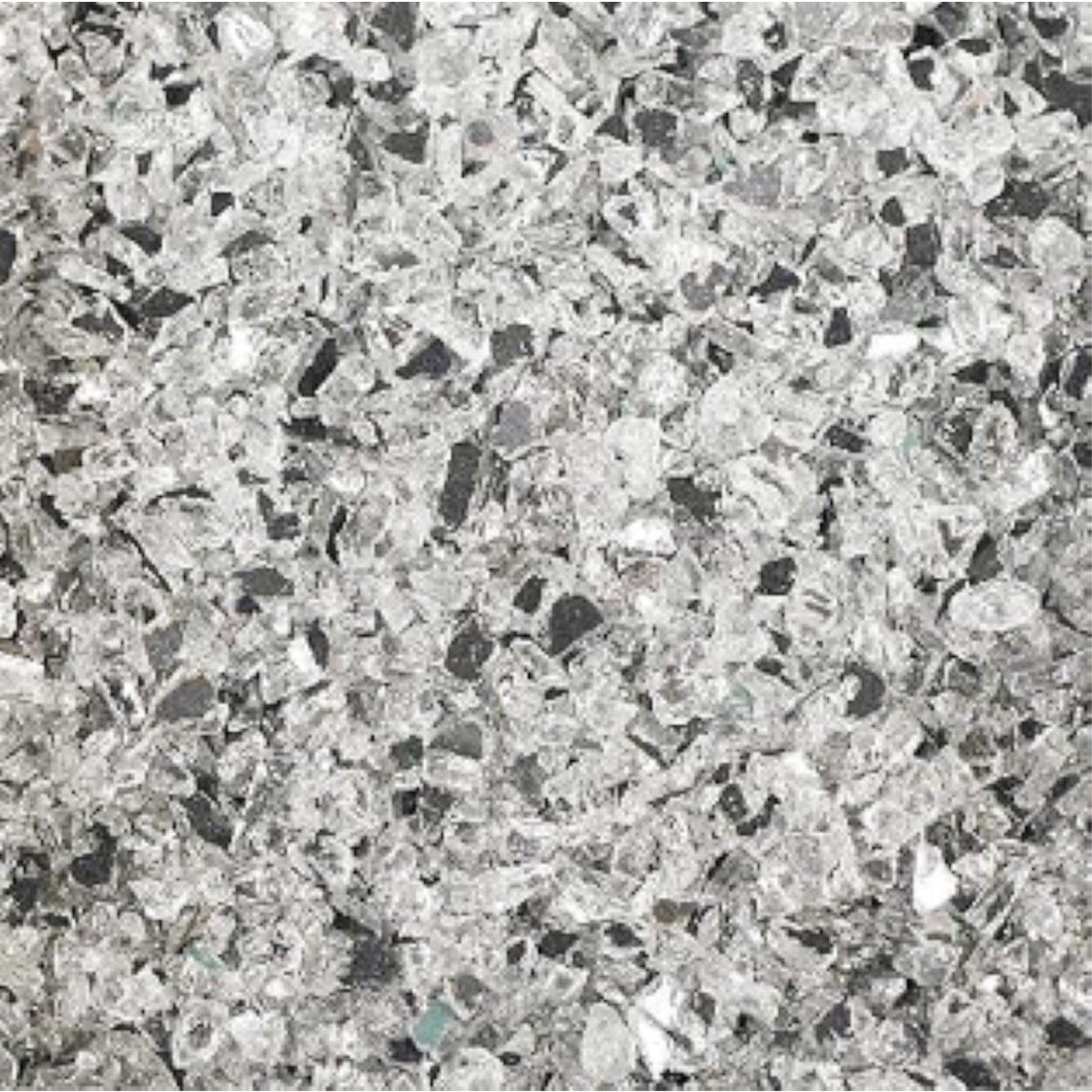 Decoratieve spiegelstenen van granulaat (1-4 mm), zilver, 1 kg, waterdicht, stofvrij
