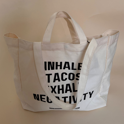 Tote Bag "Inademt taco's - uitademen Negativiteit"