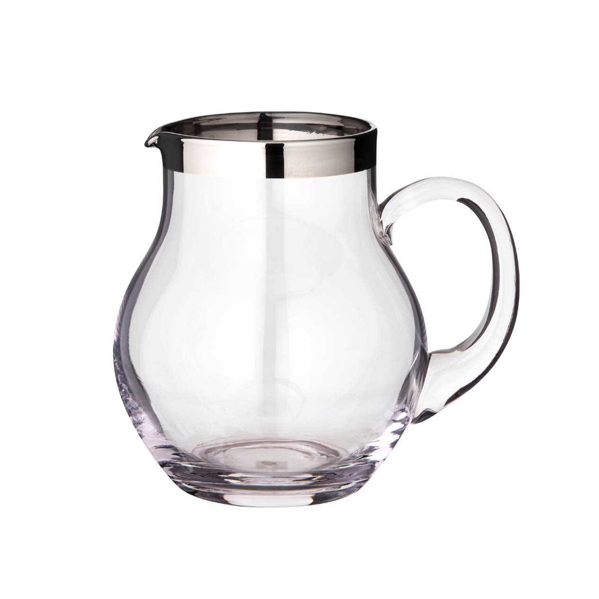 EDZARD kan Olivia, mondgeblazen kristalglas met platina rand, hoogte 16 cm, inhoud 1,0 liter