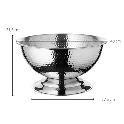 Set van 2 champagnekommen Cara gehamerd Ø 40 cm