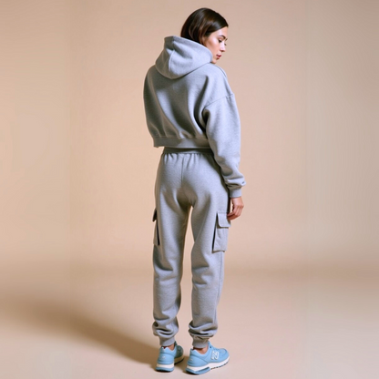 Crop hoodie "TWINTIG JAAR VANAF NU" - Wit