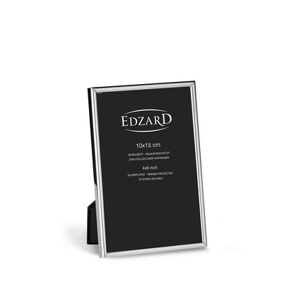 EDZARD fotolijst Genua fotolijst voor foto 10 x 15 cm, edel verzilverd, aanslagbestendig, 2 hangers