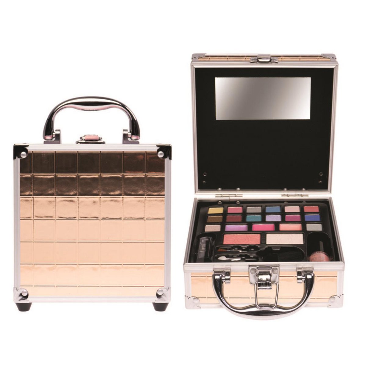 Casual make-up koffer champagne