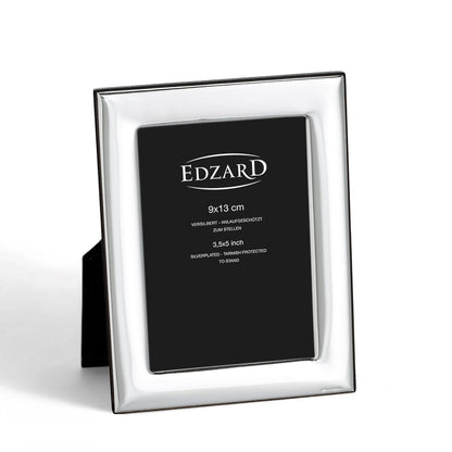 Lucera fotolijst (9x13 cm), elegant verzilverd, aanslagvrij, met houten decor achterkant