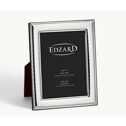 Cedri fotolijst (9x13 cm), elegant verzilverd, aanslagvrij, met houten decor achterkant