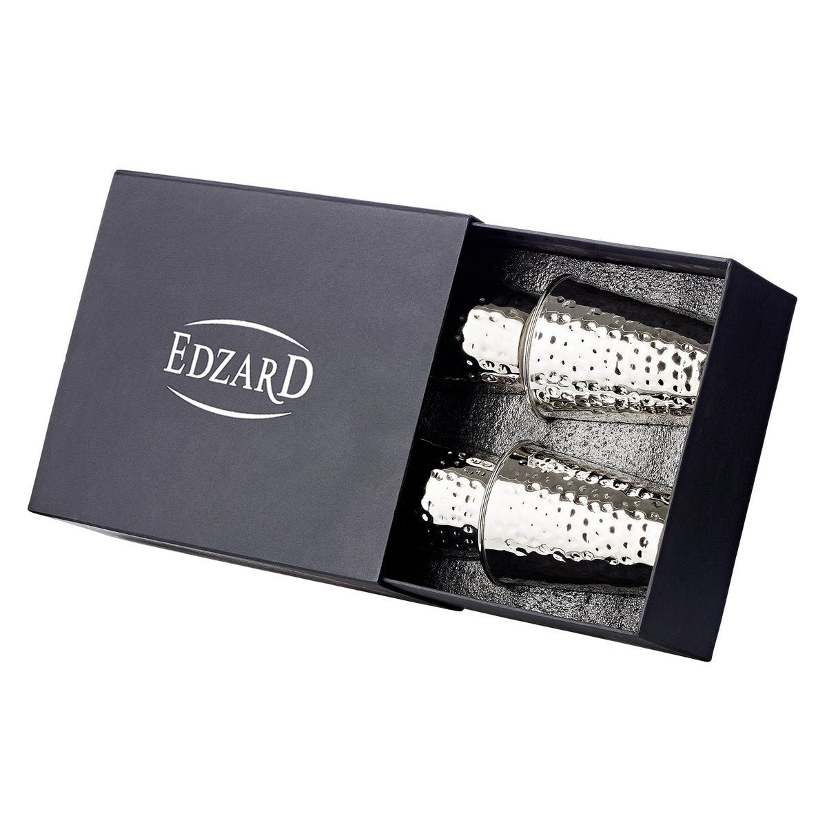 Mido-mokkenset van 4 stuks, H 10 cm, elegant verzilverd, aanslagvrij