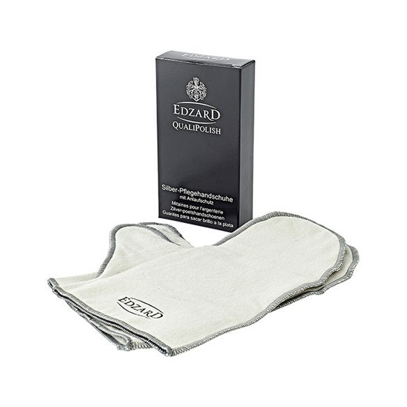 EDZARD QualiPolish® zilveren verzorgende handschoenen zilveren handschoenen (paar)