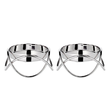 EDZARD Set van 2 kandelaars Bastia in zilver H 4,5 cm