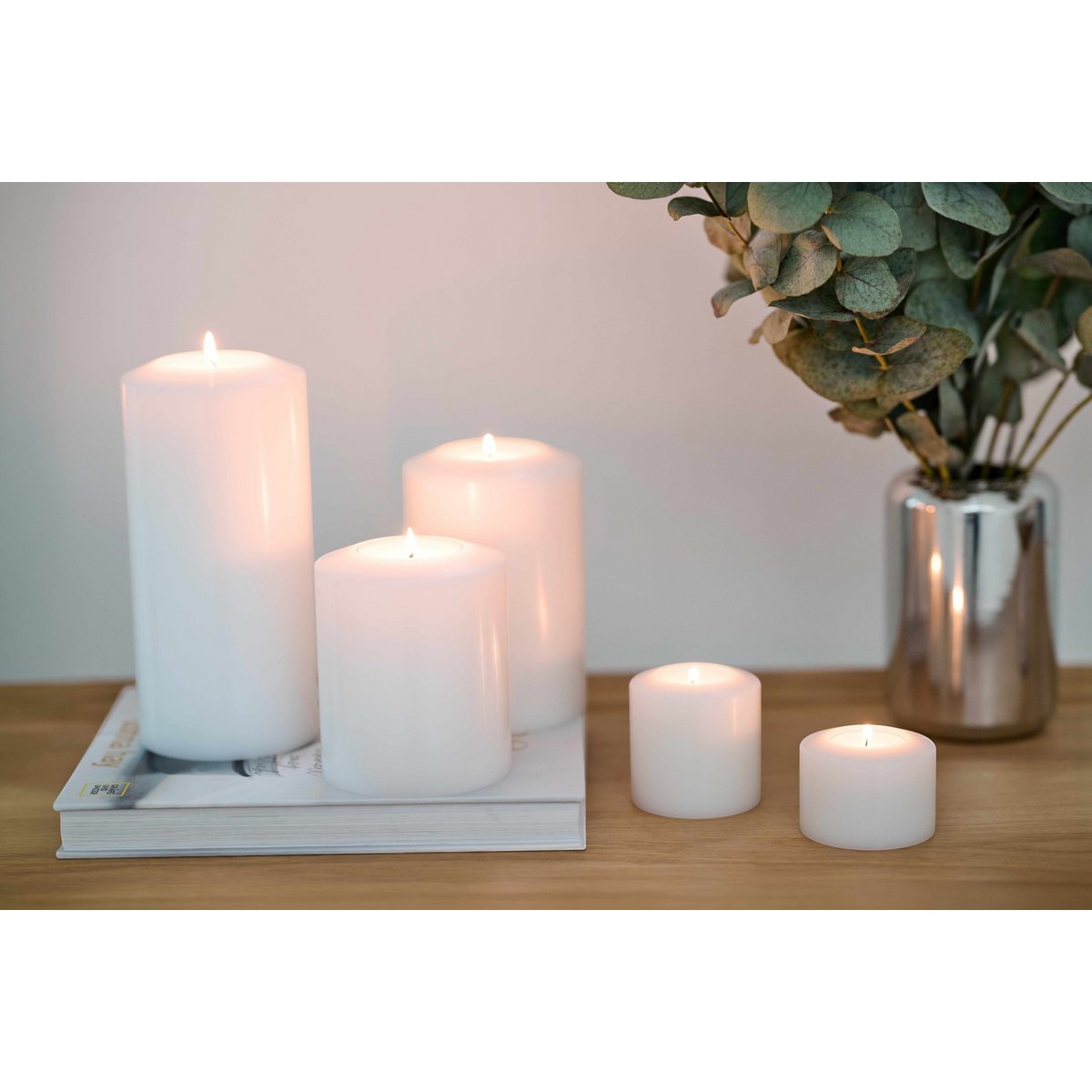 Waxinelicht th.Cornelius Pine Ø 7cm / H 5cm & H 7cm voor 2