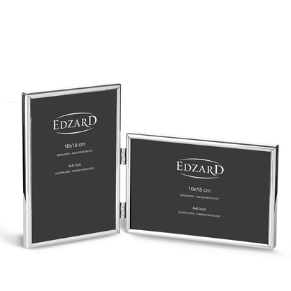 EDZARD dubbele fotolijst Otto voor 2 foto's 10 x 15 cm, verzilverd, aanslagbestendig