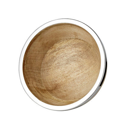 Grace schaal (Ø 20 cm), mangohout met roestvrijstalen rand