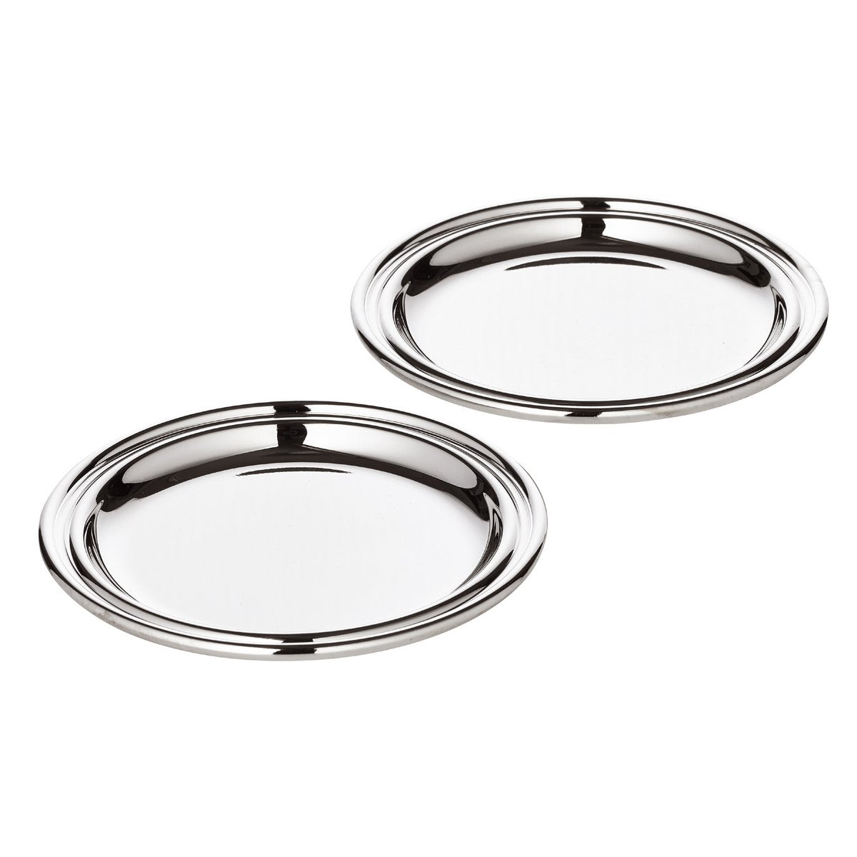 EDZARD set van 2 Astoria glazen onderzetters, elegant verzilverd en aanslagvrij, diameter 11 cm