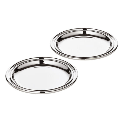 EDZARD set van 2 Astoria glazen onderzetters, elegant verzilverd en aanslagvrij, diameter 11 cm