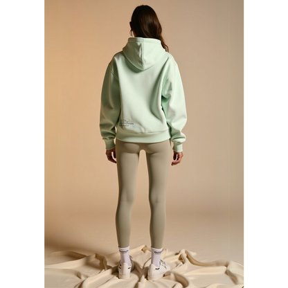 Hoodie met rits "ggbh" - beige