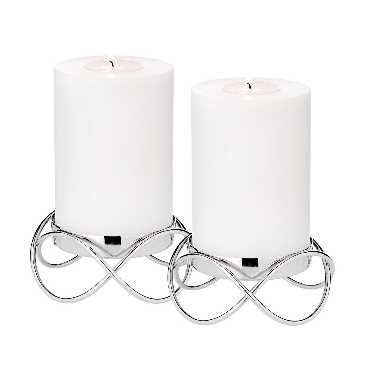 EDZARD Set van 2 kandelaars Bastia in zilver H 4,5 cm