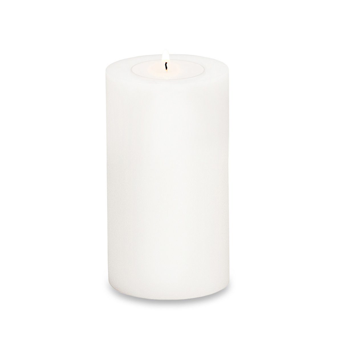 Permanente kaars Cornelius (hoogte 18 cm, Ø 10 cm), wit, hittebestendig tot 90°