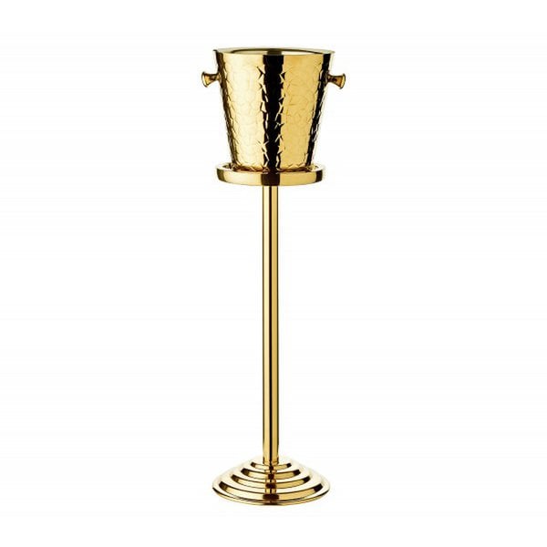 Sektkühler capri met stand in goud h 83 cm