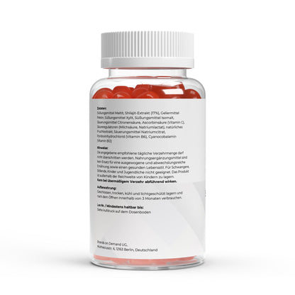 Shilajit Gummies 1000mg + Vitamin C,B6, B12 - 60 Stk