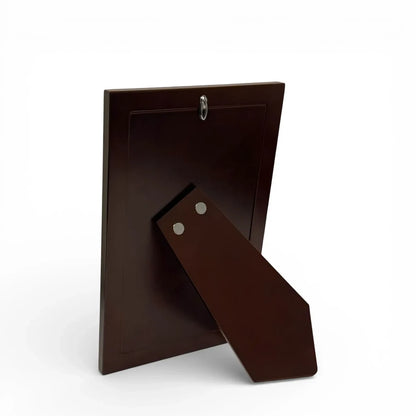 Montella fotolijst (13x18 cm), elegant verzilverd, aanslagvrij, met houten decor achterkant